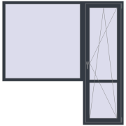 REHAU Euro 60 2030x2070 мм ANTHRACITE_GREY_STRUKTURAL з двох сторін
