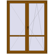 Балконні двері 1600x2100 мм REHAU Euro 70