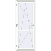 Балконні двері 800x2050 мм REHAU SYNEGO MD Балконні двері