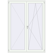 Балконні двері 1500x2100 мм REHAU Euro 70
