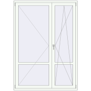 REHAU SYNEGO MD 1500x2100 мм Білий (RAL 9016) з двох сторін