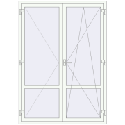 REHAU Euro 70 Балконні двері 1500x2100 мм