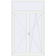 Балконні двері 1500x2500 мм REHAU Euro 70