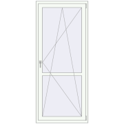 Балконні двері 900x2100 мм REHAU Euro 70