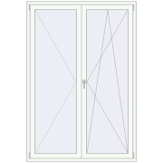 Балконні двері 1500x2200 мм REHAU SYNEGO MD