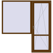 REHAU Euro 60 2000x2100 мм WALNUT з двох сторін