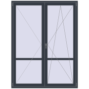 Балконні двері 1600x2100 мм REHAU Euro 60