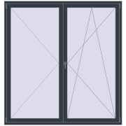 Балконні двері 2000x2100 мм REHAU Euro 70
