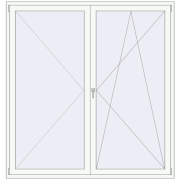 Балконні двері 2000x2100 мм REHAU Euro 70
