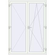 REHAU SYNEGO MD Балконні двері 1400x2000 мм