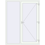 REHAU Т118/60 Вхідні двері, відкривання назовні 1600x2100 мм