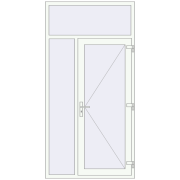 Вхідні двері 1220x2410 мм REHAU Euro-Design 60