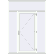 Вхідні двері 1800x2500 мм REHAU Euro-Design 60