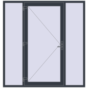 Вхідні двері 2000x2100 мм REHAU Euro-Design 60