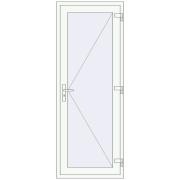 Вхідні двері 800x2100 мм REHAU SYNEGO