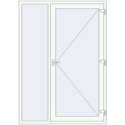 Вхідні двері 1500x2100 мм REHAU Т118/60 Вхідні двері, відкривання назовні