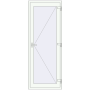 REHAU Т118/60 Вхідні двері, відкривання назовні 800x2100 мм