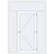 Вхідні двері 1800x2500 мм REHAU Т118/60 Вхідні двері, відкривання назовні