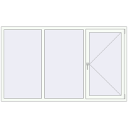 REHAU Euro 60 2210x1311 мм Білий (RAL 9016) з двох сторін REHAU Euro 60 2210x1311 мм Білий (RAL 9016) з двох сторін