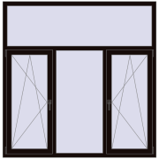 REHAU Euro 60 1770x1800 мм BLACK_BROWN з двох сторін REHAU Euro 60 1770x1800 мм BLACK_BROWN з двох сторін