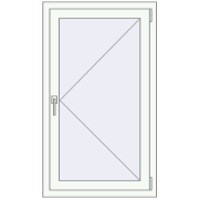 REHAU Euro 60 700x1200 мм Білий (RAL 9016) з двох сторін