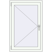 REHAU Euro 60 700x1100 мм Білий (RAL 9016) з двох сторін