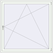 REHAU SYNEGO MD 1500x1500 мм Білий (RAL 9016) з двох сторін