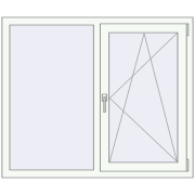 REHAU Euro 60 1250x1050 мм Білий (RAL 9016) з двох сторін