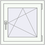 REHAU Euro 60 600x600 мм Білий (RAL 9016) з двох сторін REHAU Euro 60 600x600 мм Білий (RAL 9016) з двох сторін