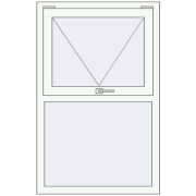 REHAU Euro 70 800x1250 мм Білий (RAL 9016) з двох сторін