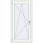 REHAU SYNEGO MD 730x1300 мм Білий (RAL 9016) з двох сторін