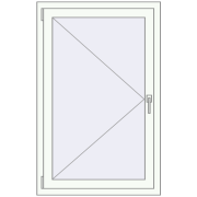 REHAU Euro 60 800x1250 мм Білий (RAL 9016) з двох сторін