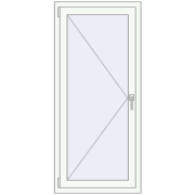 Altest Pony 375 680x1500 мм RAL 9016 Traffic white з двох сторін