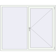 REHAU Euro 60 1750x1450 мм Білий (RAL 9016) з двох сторін