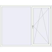 REHAU Brillant-Design 2050x1650 мм Білий (RAL 9016) з двох сторін