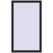 REHAU Euro 60 700x1200 мм RAL 9017 Traffic black з двох сторін