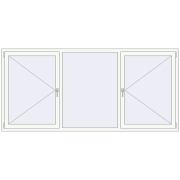 REHAU Brillant-Design 2560x1200 мм Білий (RAL 9016) з двох сторін