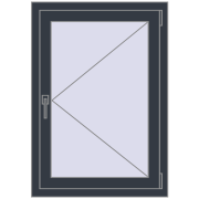 REHAU Brillant-Design 700x1000 мм ANTHRACITE_GREY_STRUKTURAL з двох сторін