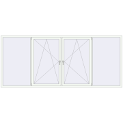 REHAU Euro 70 3500x1500 мм Білий (RAL 9016) з двох сторін REHAU Euro 70 3500x1500 мм Білий (RAL 9016) з двох сторін