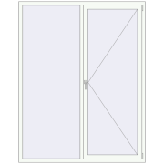 REHAU Euro 70 1650x2100 мм Білий (RAL 9016) з двох сторін