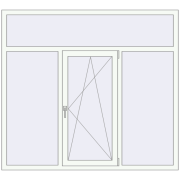 REHAU Euro 70 1810x1640 мм Білий (RAL 9016) з двох сторін