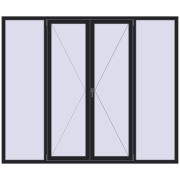 REHAU Brillant-Design 2400x2000 мм BLACK_ULTI-MATT з двох сторін