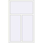 REHAU Euro 70 1050x1750 мм Білий (RAL 9016) з двох сторін