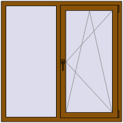 REHAU Euro 60 1300x1300 мм GOLDEN OAK з двох сторін REHAU Euro 60 1300x1300 мм GOLDEN OAK з двох сторін