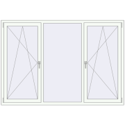 REHAU Euro 70 2100x1450 мм Білий (RAL 9016) з двох сторін