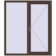 REHAU Euro 60 1300x1500 мм RAL 8017 Chocolate brown з двох сторін