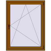 REHAU Euro 60 1005x1300 мм GOLDEN OAK з двох сторін