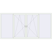 REHAU Euro 60 3240x1630 мм Білий (RAL 9016) з двох сторін