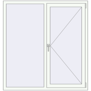 REHAU Euro 60 1350x1450 мм Білий (RAL 9016) з двох сторін