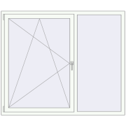 REHAU Euro 70 1700x1430 мм Білий (RAL 9016) з двох сторін